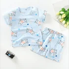 Kids 2021 New Design Cute Lovely Cartoon Cotton Kids Children Summer Clothing Girls Boys Set T Shirt