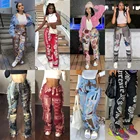 Womenprint Fashion Casual Pattern Fringed Xxl Trousers With Tassels Jogger Blanket Printing Fringe Pants