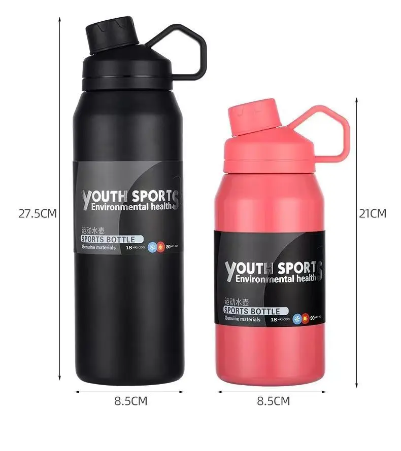 32 OZ Double Wall Insulated Stainless Steel Water Bottle 1L Flask Vacuum Water Bottle Gym Sports botella de agua