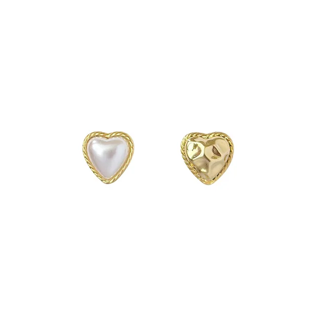 YIFANSHI French high-end pearl heart Unique shaped sweet delicate temperament fashionable versatile earrings fashion jewelry