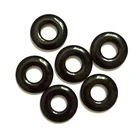 Wholesale Natural Stone Black Agate Donuts Black Onyx Donuts For Pendant