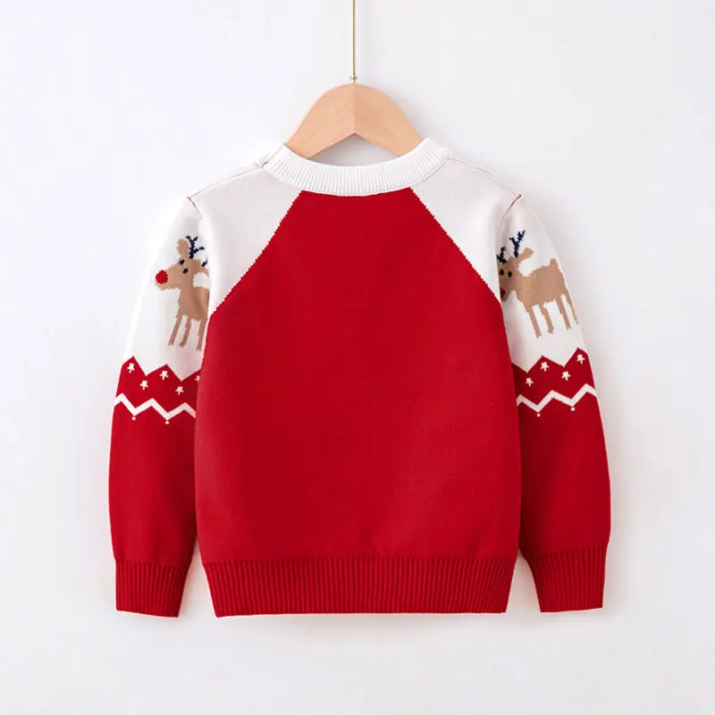 2023 Custom Children's Pullover Boys Sweater Knitted Bottoming Long Sleeve Christmas Baby Sweater Series for Kids Girls