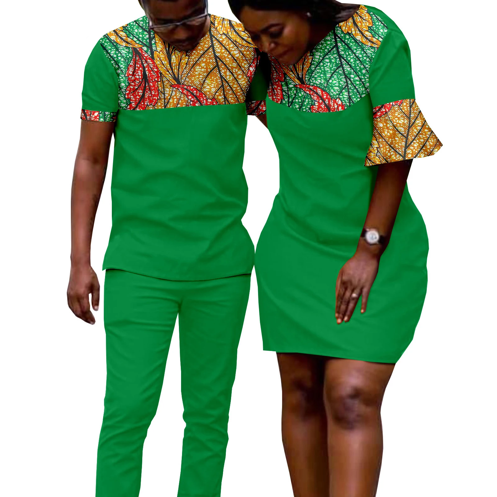 fabric fabric 2 peace set of polo style african print traditional clothing attire men and women mens wear men dress