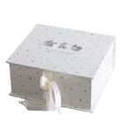 Cute Sweet HXC Cute Infant Baptism White Packaging Sweet Candy Mum Gift Paper Baby Shower Box For Keepsake