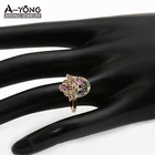 Ring Size Cz Ring Factory Direct Sale Ring Big Size CZ Custom Gold Ring Zircon Gold Flower Ring