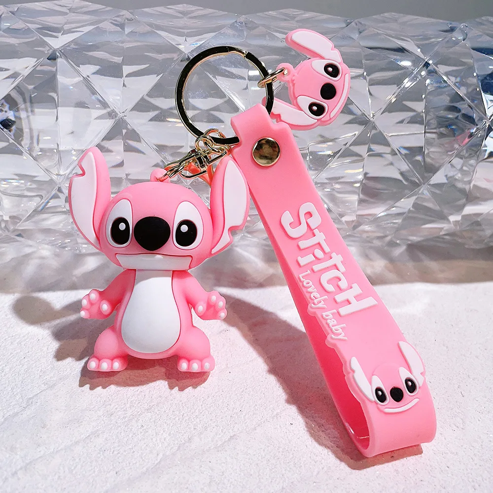 New Creative Cartoon Stitch Keychains Cute Anime Car Keyring Key Chain Handbag Accessories Pendant Christmas Gift