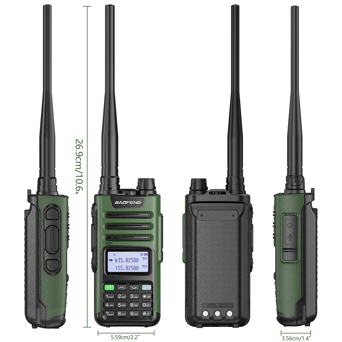 2024 Baofeng UV-13 Pro 10W Walkie Talkie Transceiver GMRS 136-174/400-520MHz With Type-C Charger UV13 pro Two Way Radio