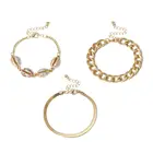 Newest Fashion Gold Plated High Quality Crystal Diamond Shell Beaded Bracelet For Women