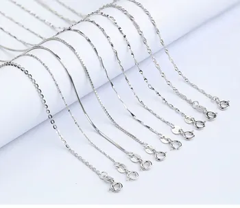 High Quality Hot Selling 925 Sterling Silver Snake Box Chain Choker Necklace S925 40cm 45cm