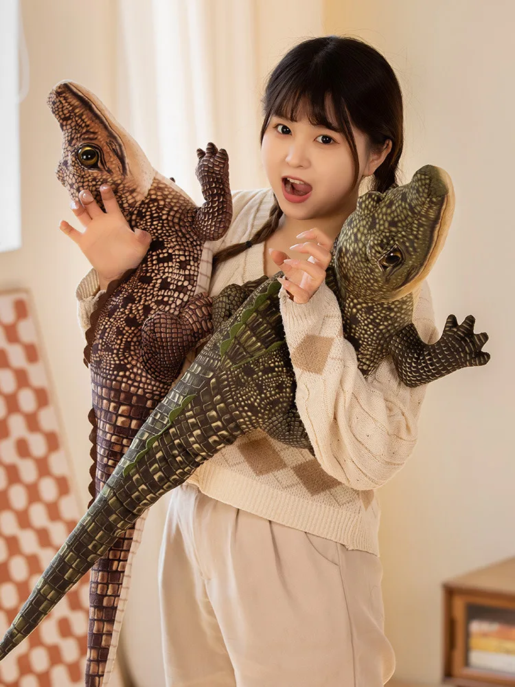 New simulation animal plush toy pillow home decoration birthday gift super soft and realistic crocodile plush toy