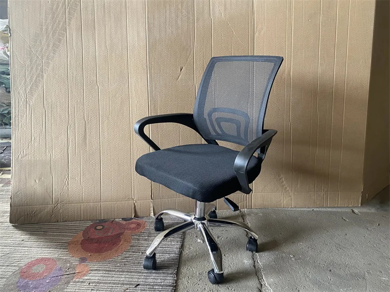 Hot Sale On Line Swivel Fabric Chair Cheap Price Black Mid-back Mesh Office Chair Computer Desk Chair