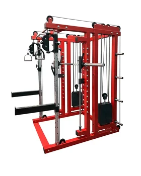 FitFirst Multi Functional Squat Rack Smith Machine with Cable Crossover