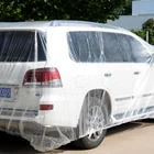 Auto Cover Universal Auto Cover Clear Plastic Car Cover With Elastic Band Cheap Disposable Car Cover
