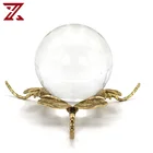Gift Wholesale Office Table Gift Items Clear Crystal Ball Metal Base Popular Nordic Bedroom Home Decor