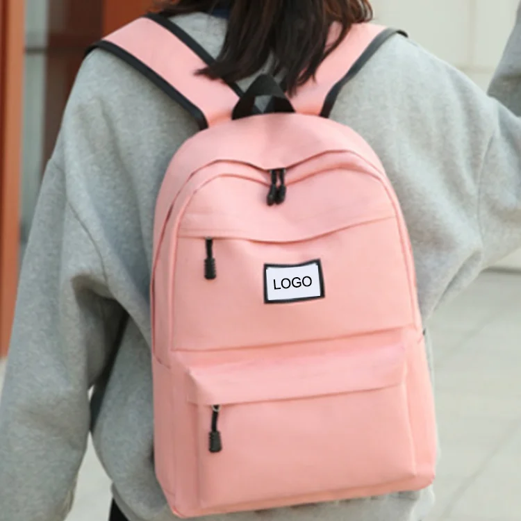 Wholesale Girls Backpack Pink Color Large Capacity Teenager Girl Students School Bags