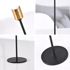 Metal Candle 2pcs/set Vintage Gold Black Metal Candle Holders For Dining Room Party Wedding Home Decor