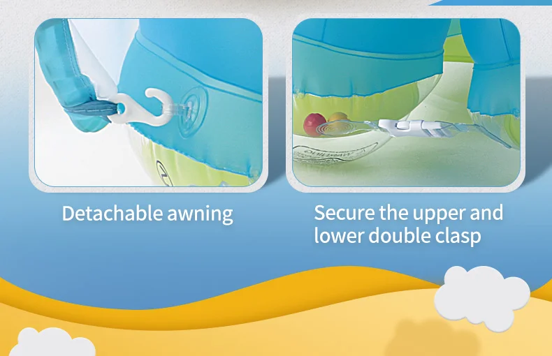 Swimbobo Hot Sale 0-3 Years Old Baby Underarm Floating Ring Anti-roll and Anti-choke Water Children Blue Swimming Ring