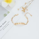 Jewelry Bracelet 14k 2021 Fashion Zircon Gold Charm Bracelet Jewelry 14k Gold Plated Religious Bracelet