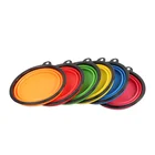 Dog Adjustable Elevated Plastic Small Outdoor Portable Tpe Pet Bowl Silicone Folding Dog Cat Plastic Food Folding Bowl