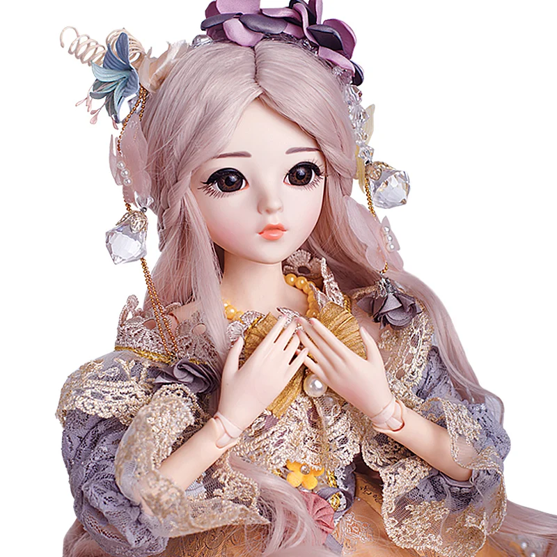 BJD SD Girl Doll Beautiful Blank Body DIY PVC Material Handmade Girls Kid Gift 