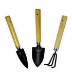 Tools Set Garden Hand Tool Set Trowel Cultivator Rake Small Garden Indoor Wooden Gardening Hand Tools Set