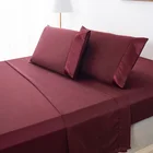 Stripe Cotton Bed Sheets Set Sheets 800TC Full Red Orange Pink Polyester Cotton Silk Stripe Mesh Bed Sheet Set