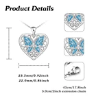 Silver Necklace Silver 925 Sterling Silver Blue Cubic Zircon Star Moon Mermaid Necklace For Women Jewelry
