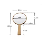 Wood Mirror Wood Wood Makeup Handheld Mirror With Base Personal Vanity Cosmetic Natural Wooden Round Handle Mirror