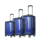 Luxury Designer Black Travelling Bags Custom Logo 3 Pieces Hard Shell Travel Suitcases ABS Trolley Luggage Sets 2022