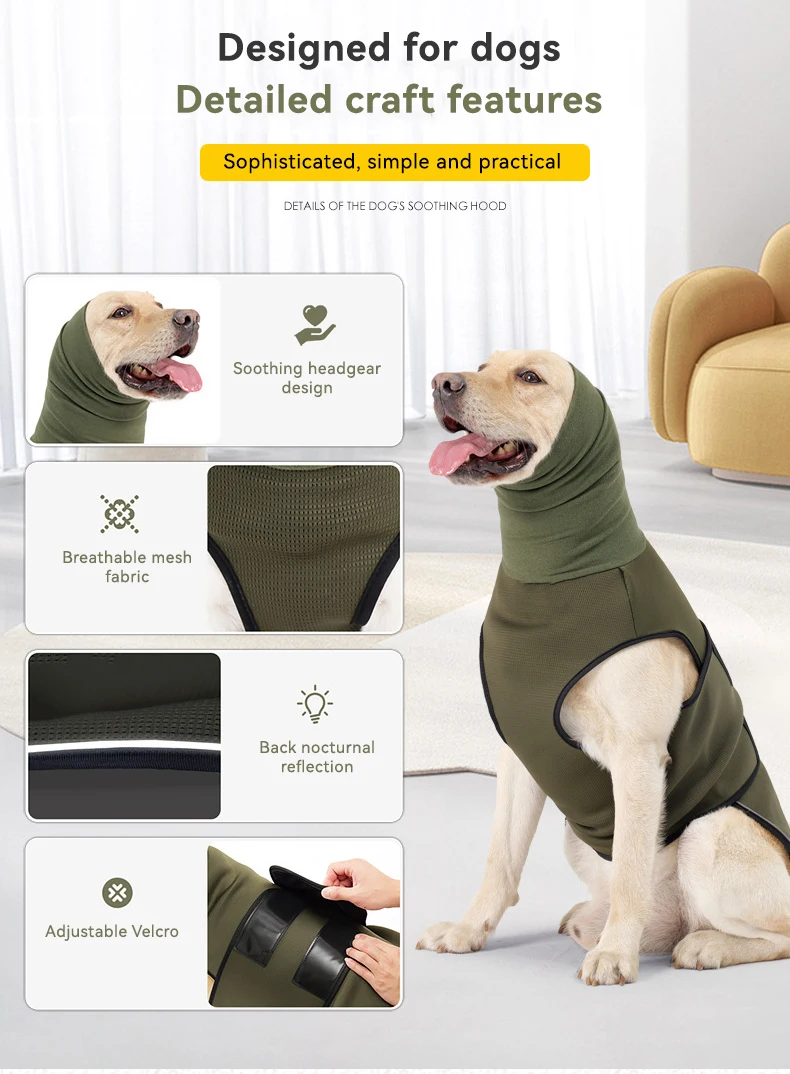 New Multi-functional Pet Emotional comfort Clothing to Prevent Dog Anxiety Thermal Jacket Back Reflective Strip to Prevent Stray manufacture