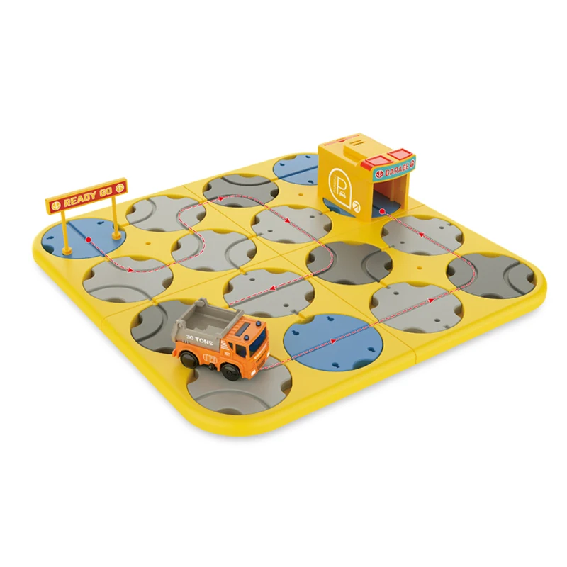 Road blocks construction car marble maze track puzzle game toys for kids