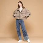 Fur Huiquan Fur Trim Collar Wool Blend Blouson Regular Woman Wool Blend Overcoat