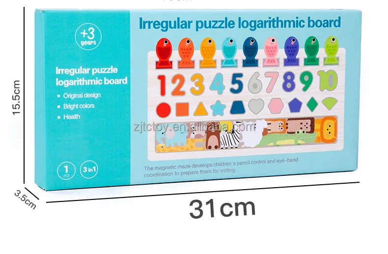 Montessori jeu de pêche en bois forme correspondant Puzzle planche logarithmique motricité Fine jouets éducatifs bébé occupé conseil fournisseur