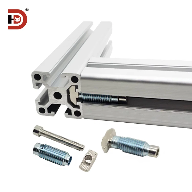 Aluminum Profile Threaded Fastening Sleeve/30/40 Right Angle Quick Fix Screw Nut Connector manufacture