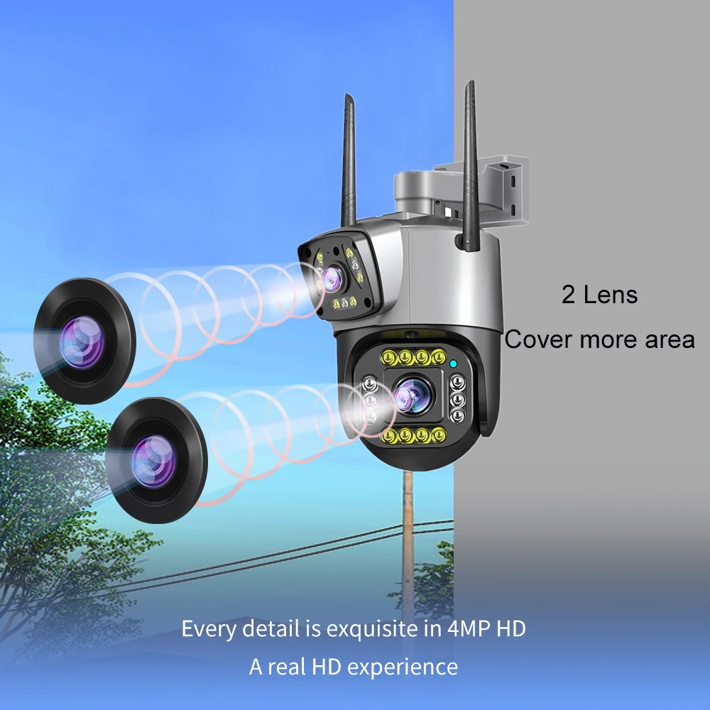 V380 Pro 4g Ip66 Dual Lens Back Up Wifi Ip Ai Cctv Security Camera 360 ...