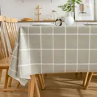 Plastic Table Cloths Table Cloth Plastic Plastic PVC With Yarn Backing Roll Vinyl Rectangle Wipeable Table Cloths