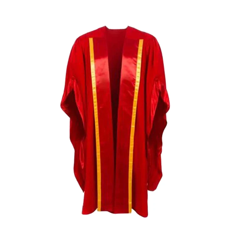 Superior Quality Doctoral Graduation Gowns College Academic Button Sleeve Trim for School Use manufacture