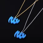 Wholesale Jewelry 78 Colors 925 Silver Allah Opal Necklace