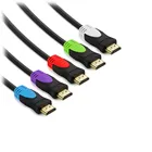 Cable High-Speed HDMI 2.0b 4K 4K/60Hz. Black/Red Solid Cable 10 Feet