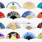 Bamboo Paper Fan With Fan Paper Hand Fan Custom Printed Bamboo Paper Hand Fan With Bamboo Handle In Promotion