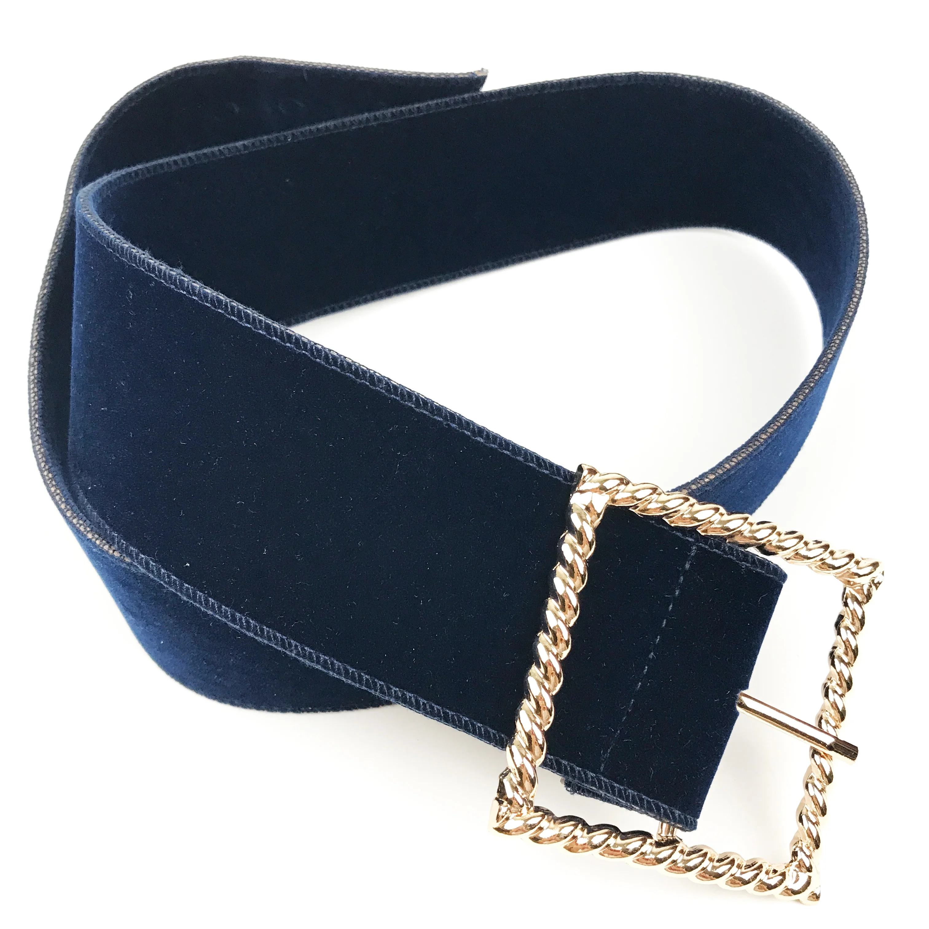 navy blue wide belt