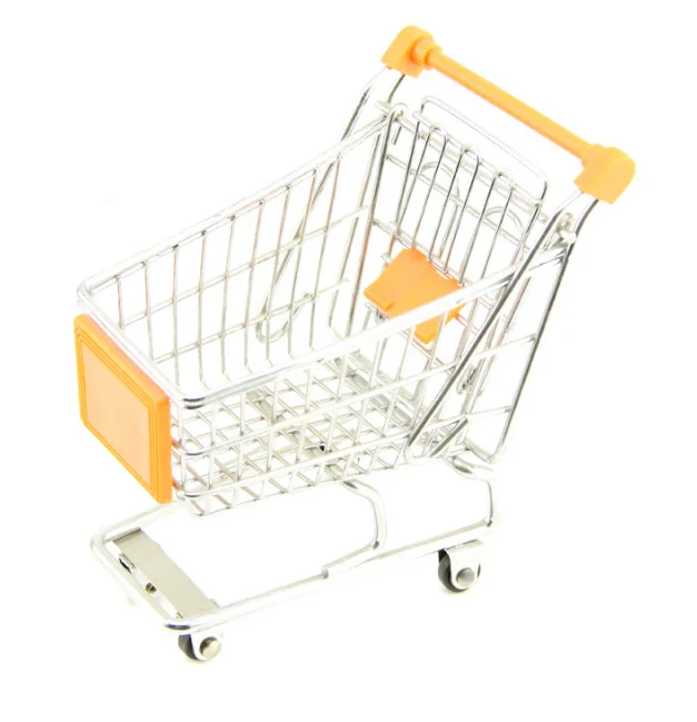 Kawayi Mini Supermarket Serviceable shopping cart trolley metal shopping car for  trolley mini toy ride on car