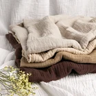 Cotton Natural Baby Textile By The Yard Solid Colored 100% Organic Cotton Double Gauze Muslin Swaddle Fabric