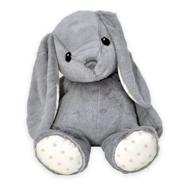 stuffed grey bunny