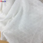 Voile Cotton Lace Voile Lace Fabric Cotton RXF0517 Embroidered Hole Voile White Cotton Lace Fabrics
