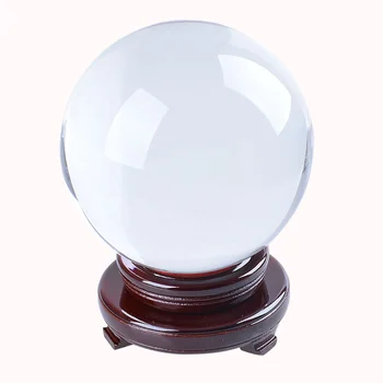 Crystal Ball Large Size 300mm(11.8 inch) Feng Shui Ball Sphere with Free Wooden Base