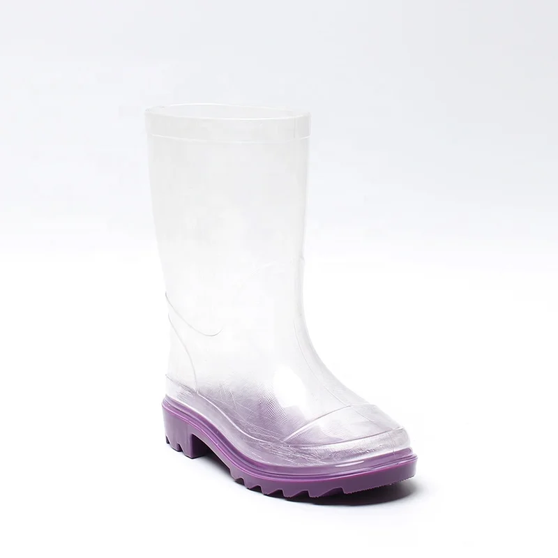 clear plastic rain boots