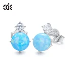 Stud Earrings Earrings Stud Earrings Silver 925 Rhinestones Sterling Silver 925 Opal Stud Earrings