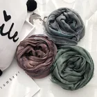 X Scarf 200W X 105H Cm Solid Plain Color Light Weight Cotton Scarf For Summer