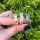Jewelry Ring Silver Plated Ring 2020 Silver Plated Soild Jewelry Wholesale Baguette Rainbow Cz Ring